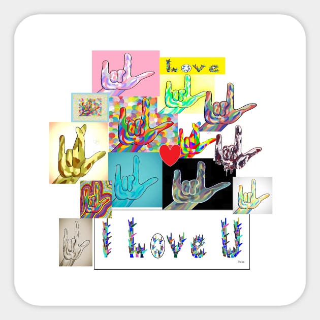 ASL I Love You Medley Sticker by EloiseART